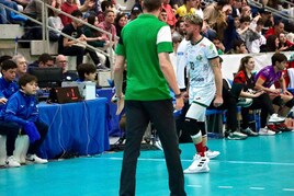 Charly Carreño y Fran de Unicaja Costa de Almería, antes de Soria.