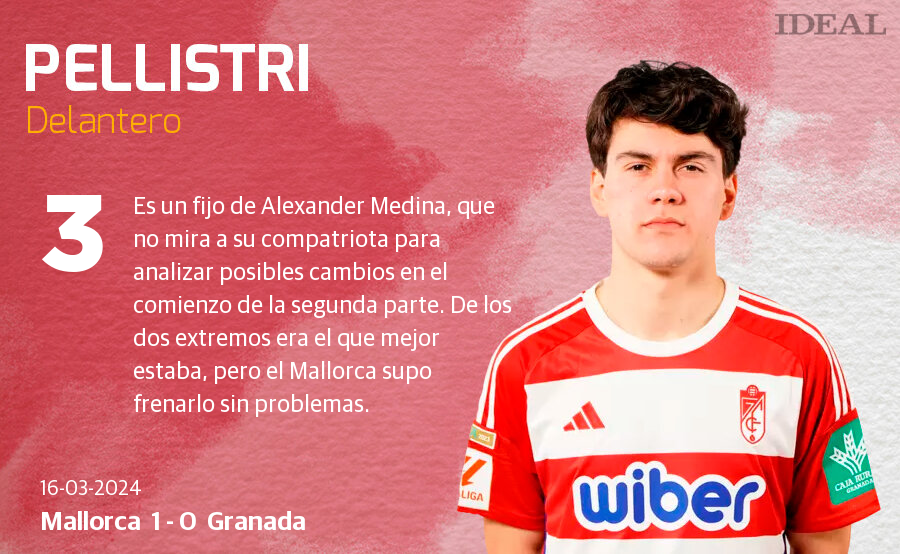 Las notas de los jugadores del Granada ante el Mallorca