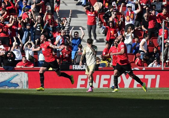 Ricard Sánchez lamenta el gol del Mallorca.