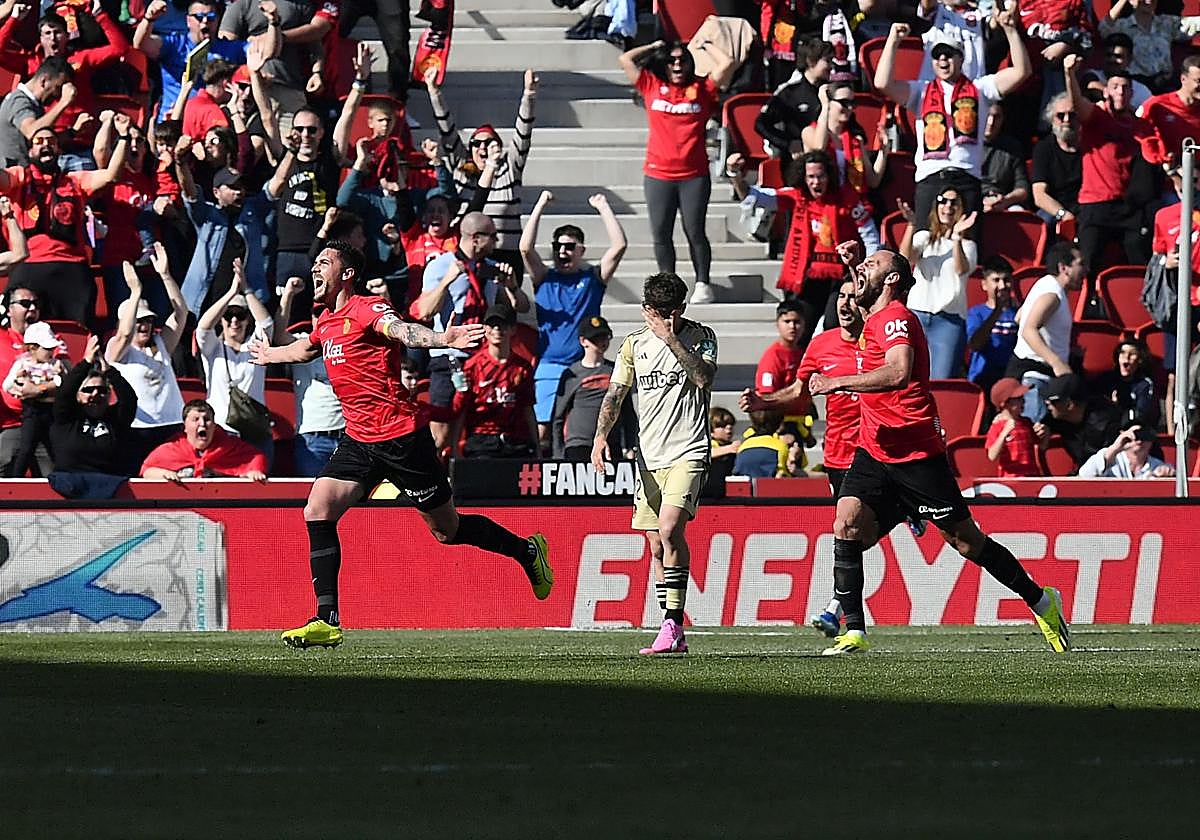 Ricard Sánchez lamenta el gol del Mallorca.