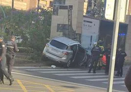 El accidente motal en el centro de Almería.