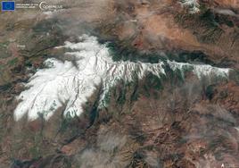 Sierra Nevada vista desde un satélite.