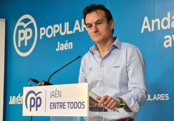 Agustín González, candidato del PP a la alcaldía de Jaén, en una comparecencia anterior.