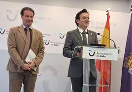 Manuel Carlos Vallejo y Agustín González en la presentación de la Agenda Urbana.