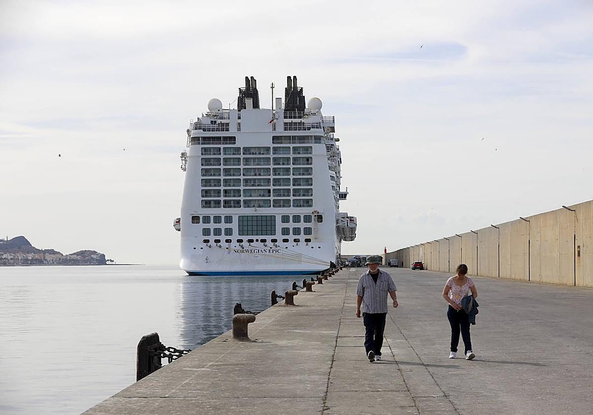 Un crucero en el puerto de Motril.