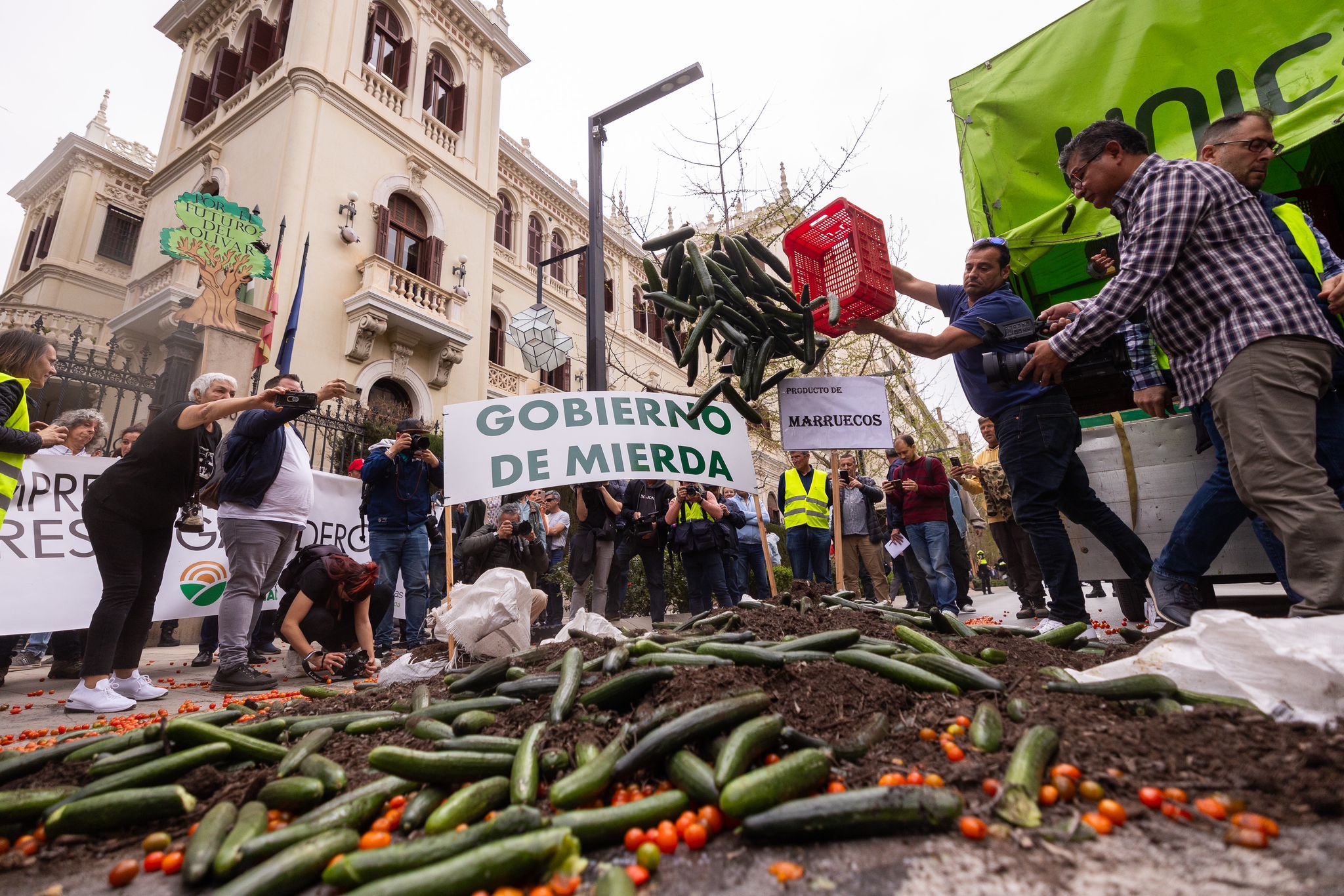 La tractorada de Granada, en imágenes