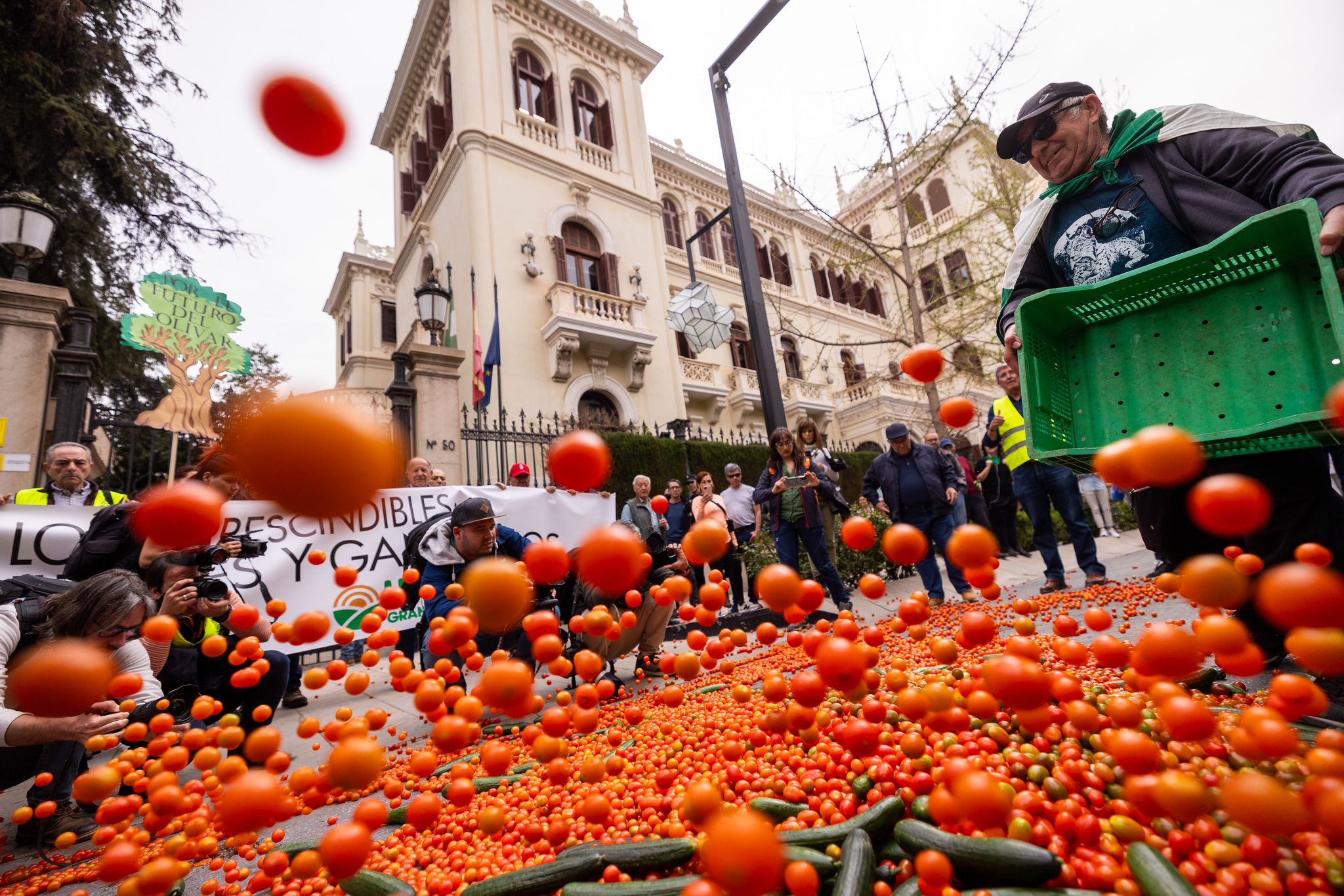 La tractorada de Granada, en imágenes