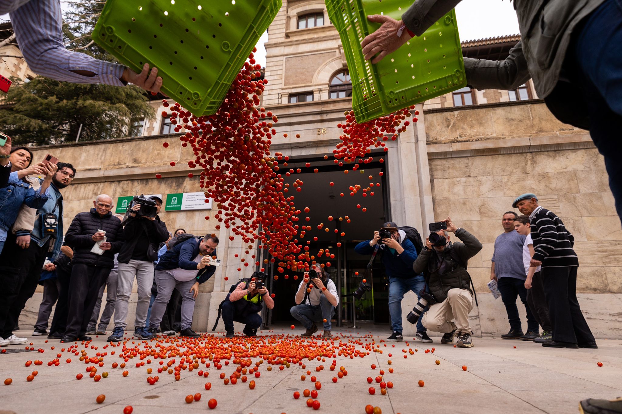 La tractorada de Granada, en imágenes