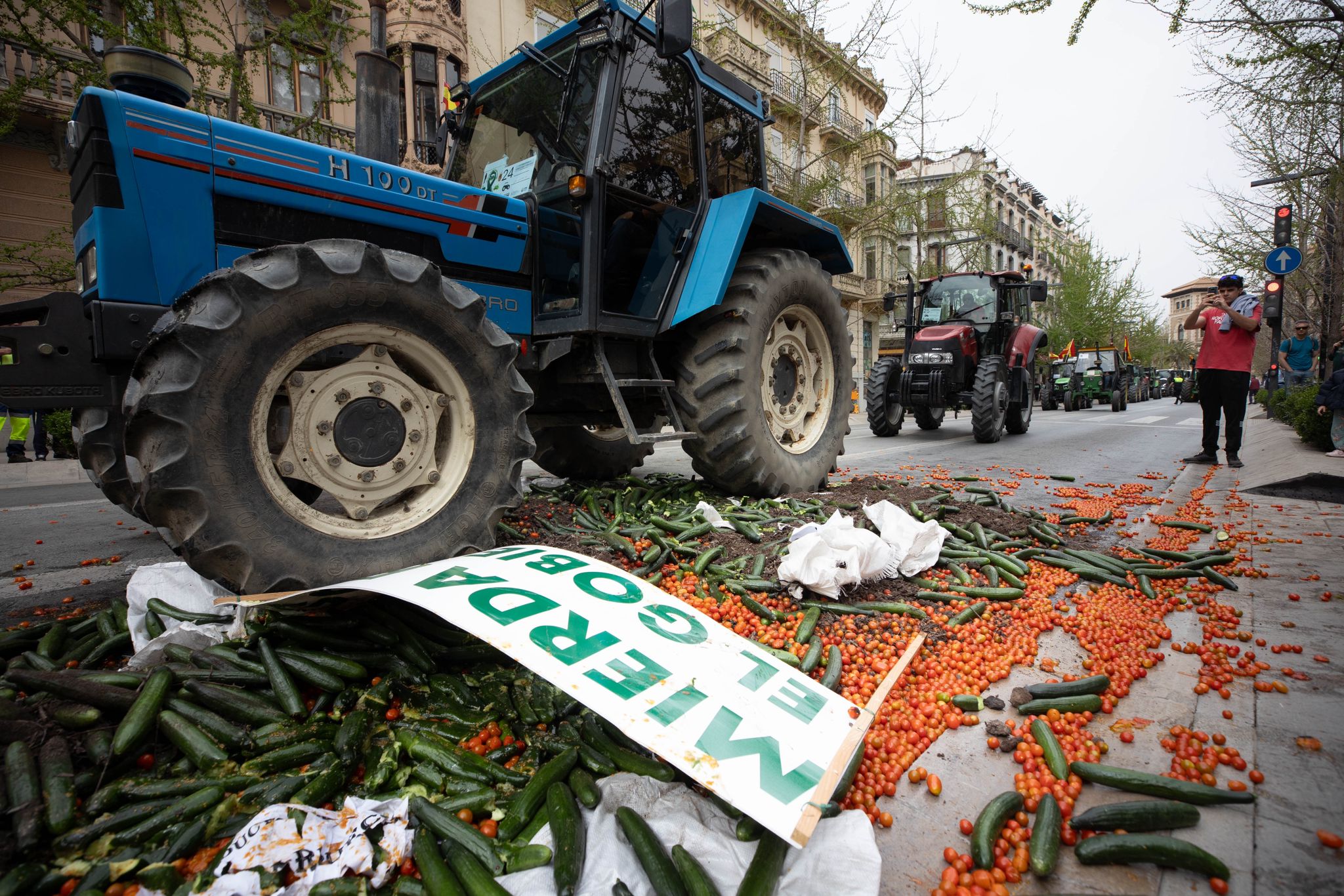 La tractorada de Granada, en imágenes