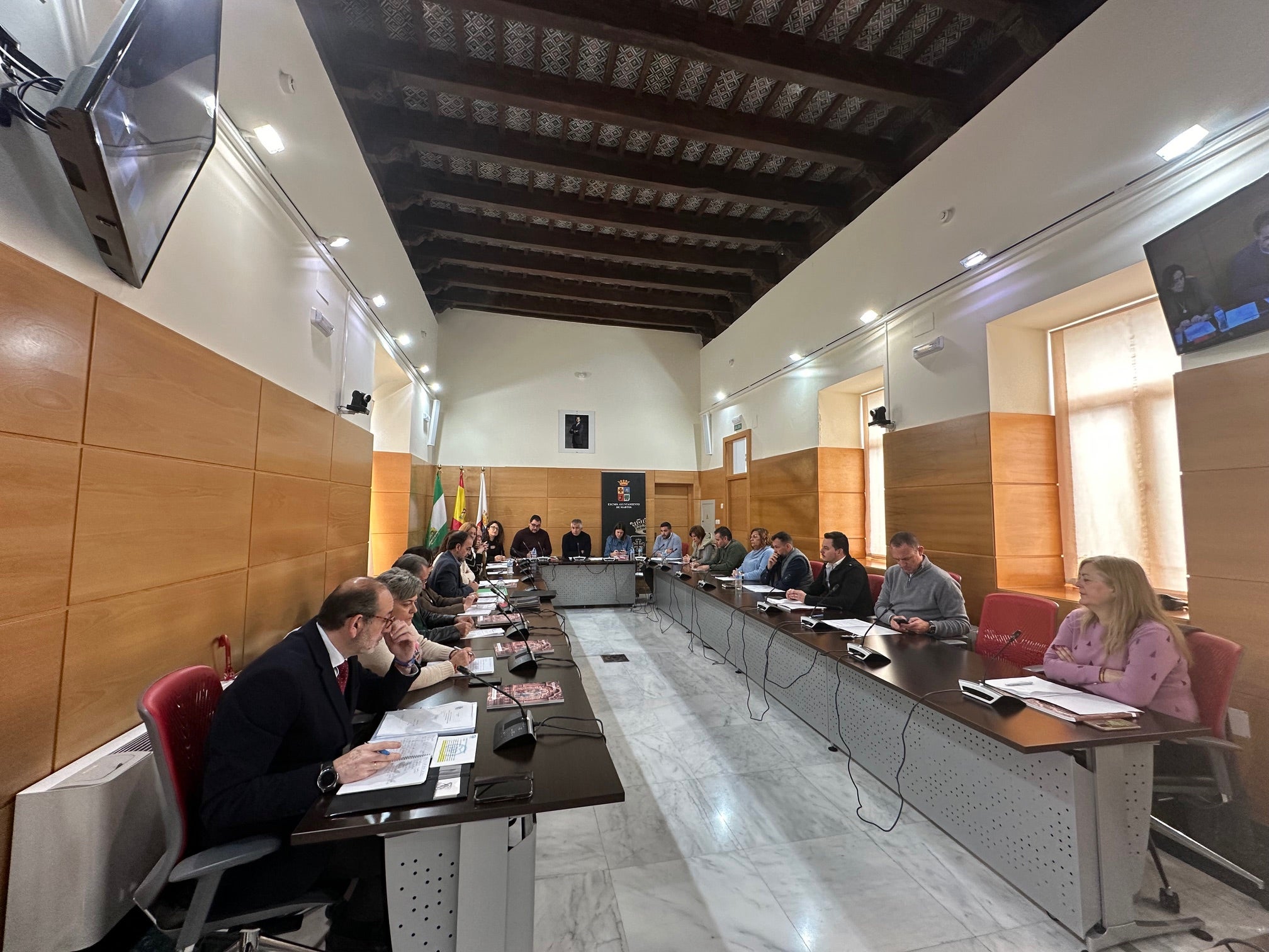 Pleno del Ayuntamiento de Martos, en la sesión de marzo de 2024.