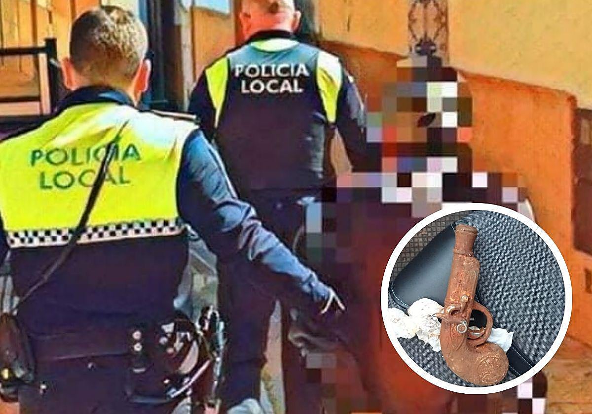Detenido en Íllora. En detalle, el arma simulada.