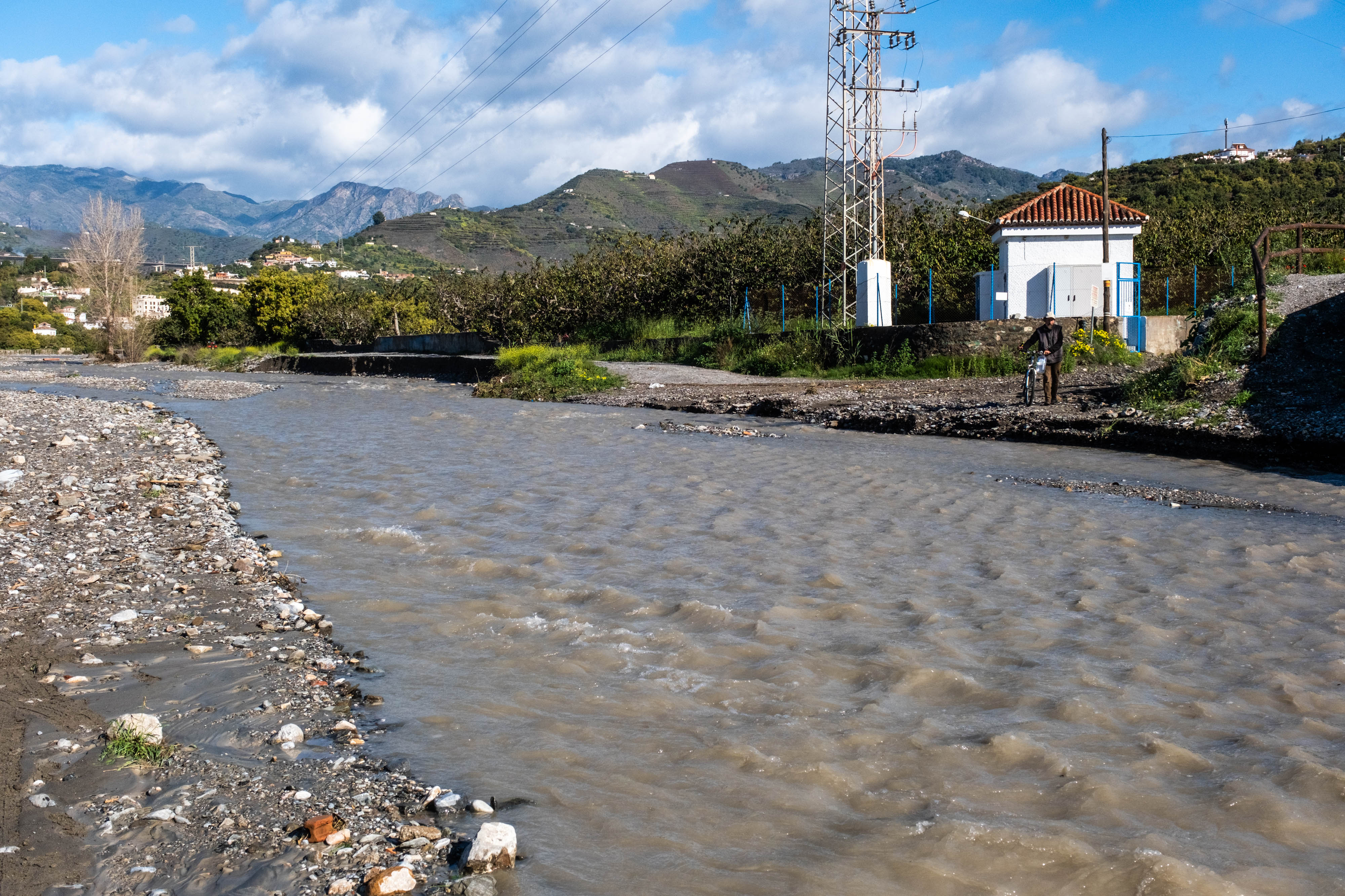 Así luce el Río Verde en Almuñécar tras las últimas lluvias