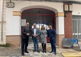 Visita a las obras del mercado de abastos de Vilches.