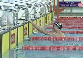 Carlos Garach, durante la carrera.