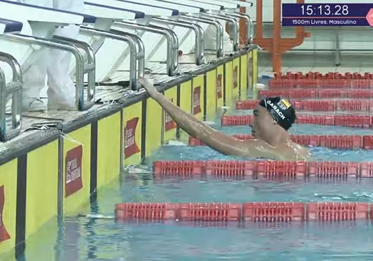 Carlos Garach, durante la carrera.