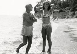 Pablo Picasso con Françoise Gilot en 1950