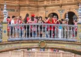 Aficionados del Athletic Club en Sevilla.