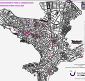 Mapa de actuación en las infraestructuras viales del Ayuntamiento de Jaén para este año.