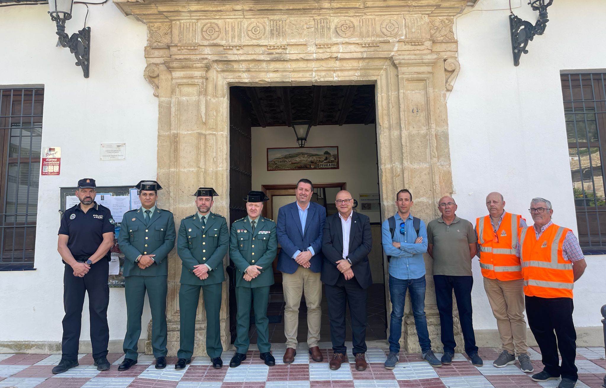 Asistentes a la Junta de Seguridad de Pegalajar por el Campeonato europeo de Parapente.