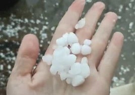 Tormenta de granizo en Alcalá la Real con más de 90 litros por metro cuadrado de agua