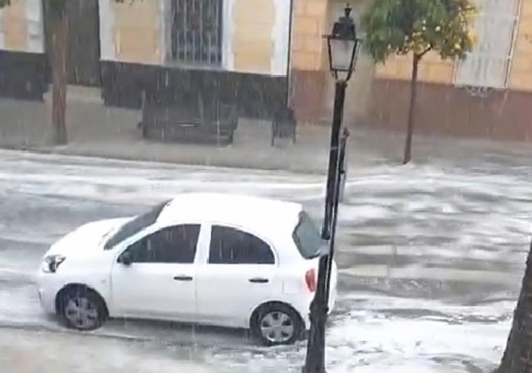 Imagen de la lluvia en Cijuela.