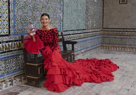 El traje de flamenca diseñado por Beatriz Peñalver.