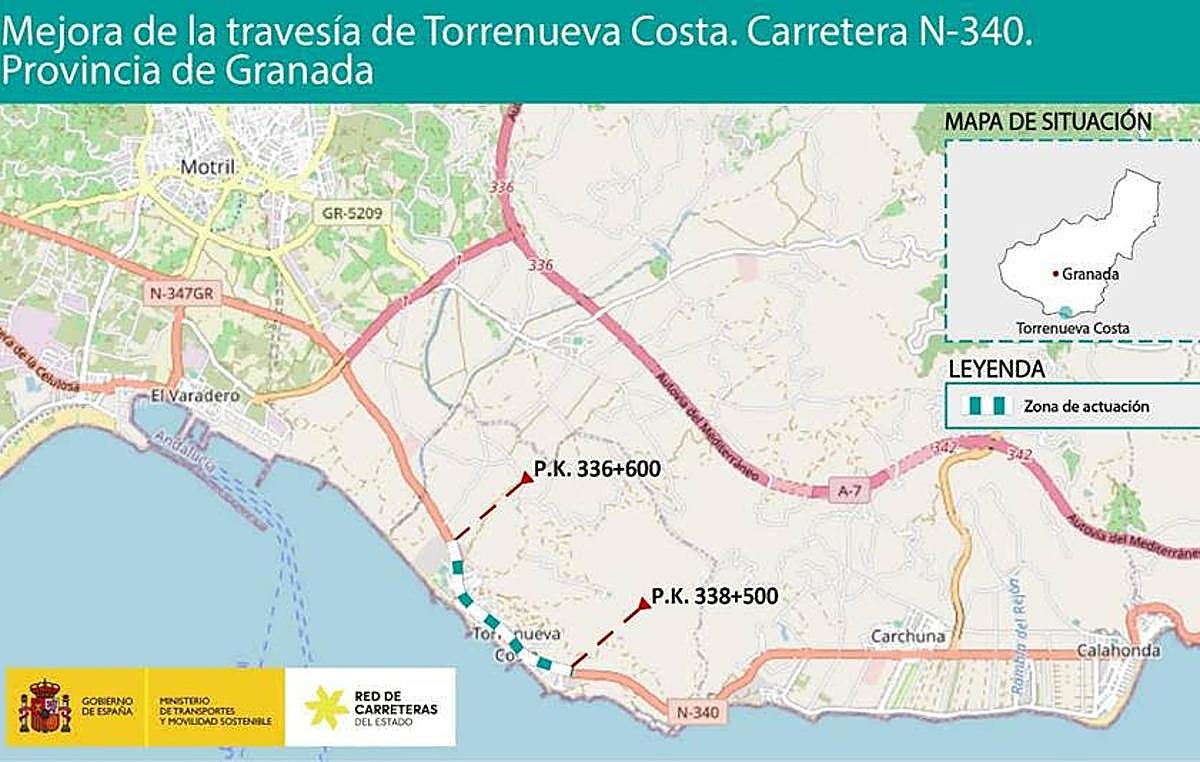 El Gobierno aprueba el proyecto para la integración urbana de la N-340 en Torrenueva Costa