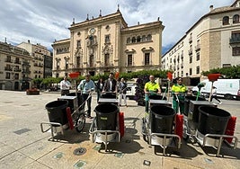 La nueva maquinaria para prestar los servicios de limpieza de la capital.