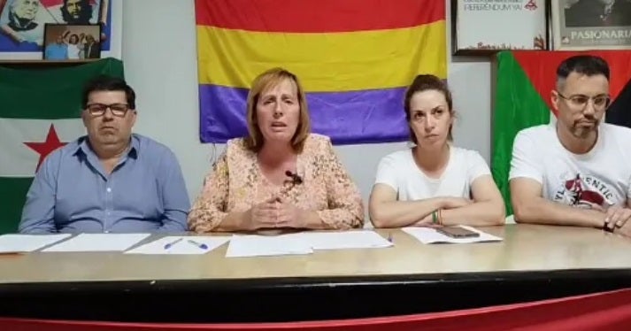 La exalcaldesa y portavoz de IU en un vídeo en el que pide la dimisión al alcalde.