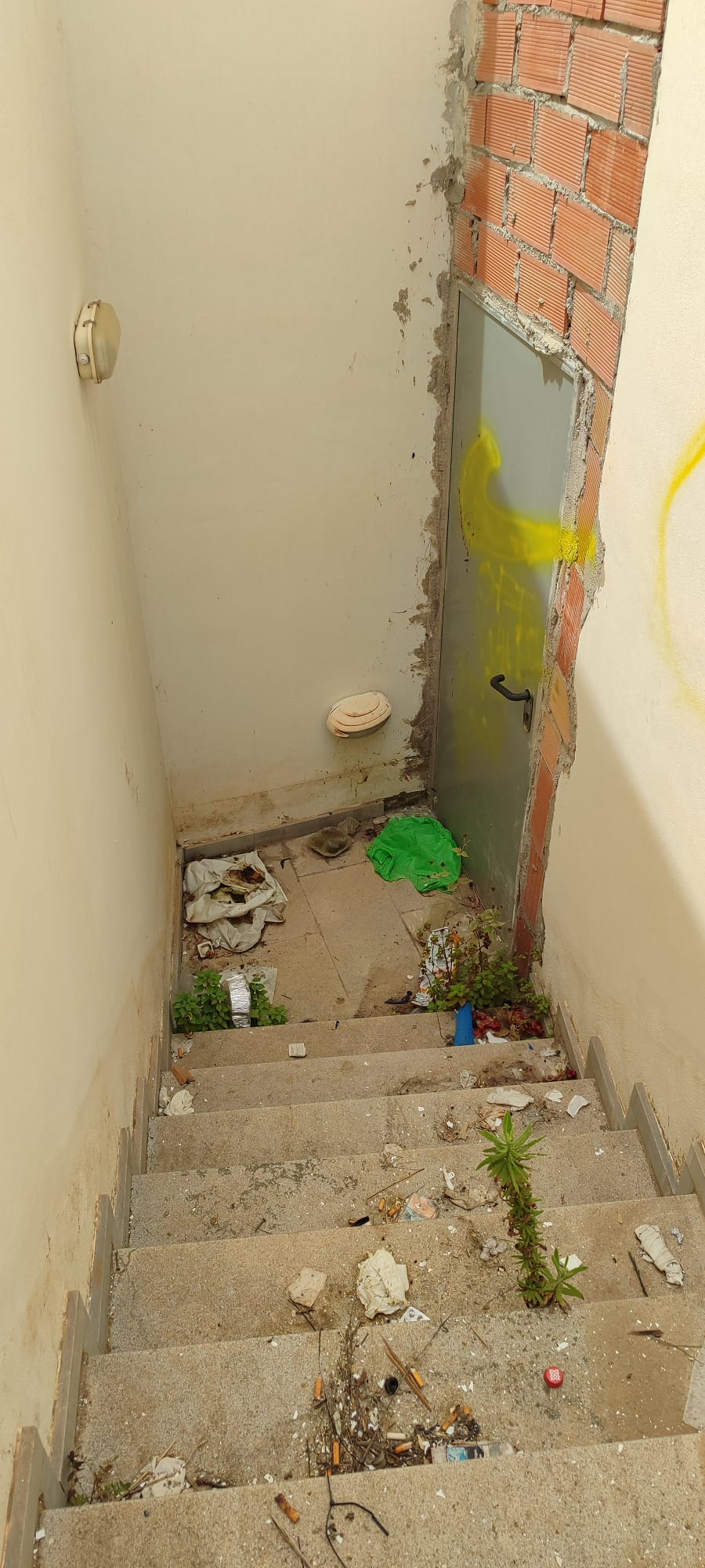 Dentro de uno de los chalets de lujo okupados en Almuñécar