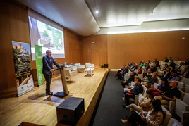Un instante de la jornada de sostenibilidad organizada por Cámara Granada y Huella Verde.
