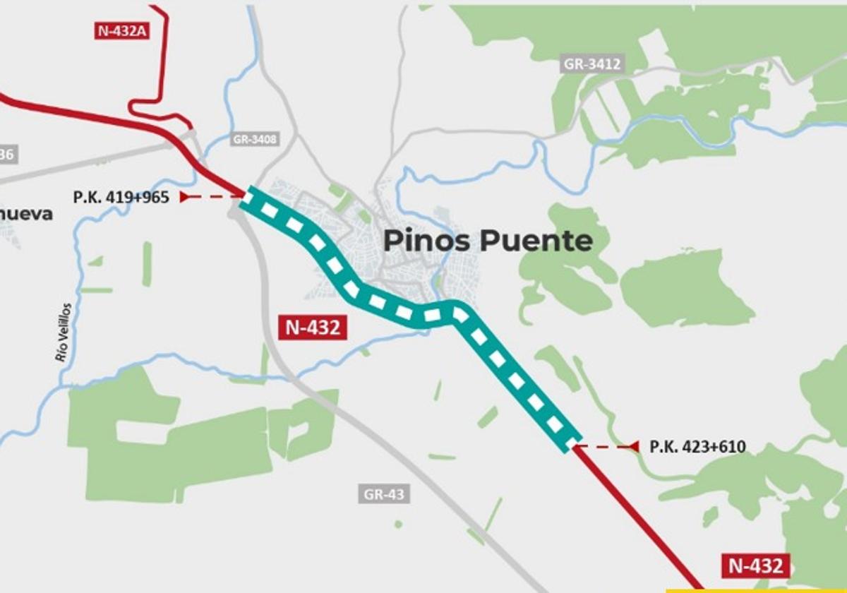 El Gobierno aprueba el proyecto para el paso de peatones y bicis en la travesía de Pinos Puente