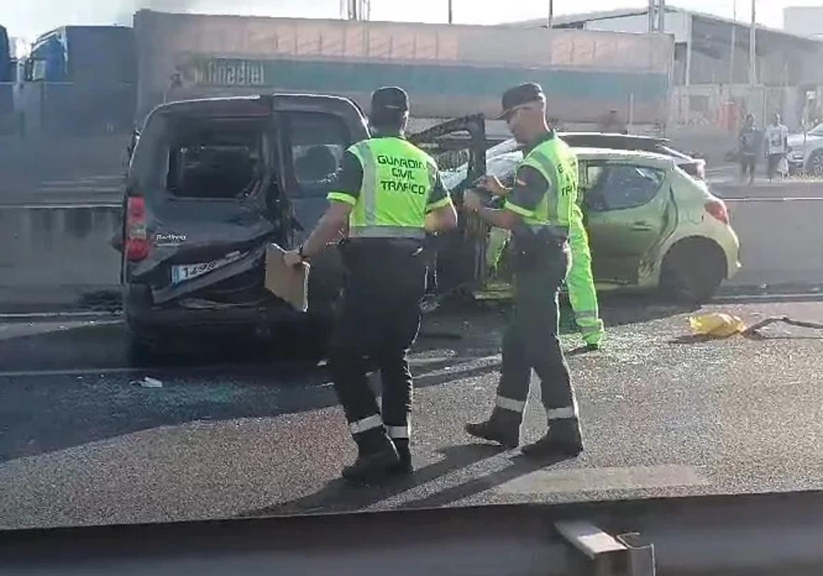 Estado en que quedaron los vehículos implicados en el accidente.