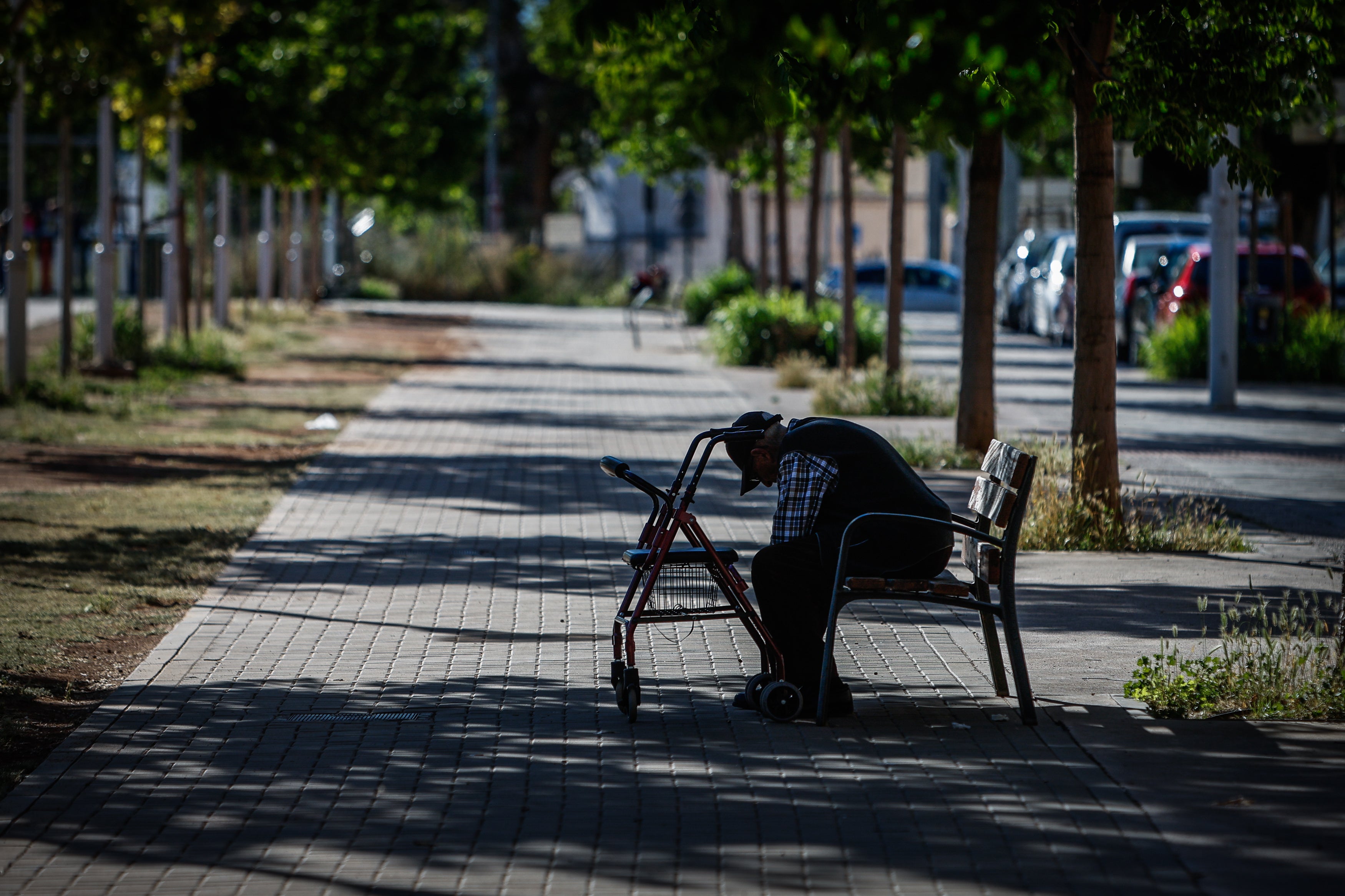 Zona en la que han sustraído el mobiliario.