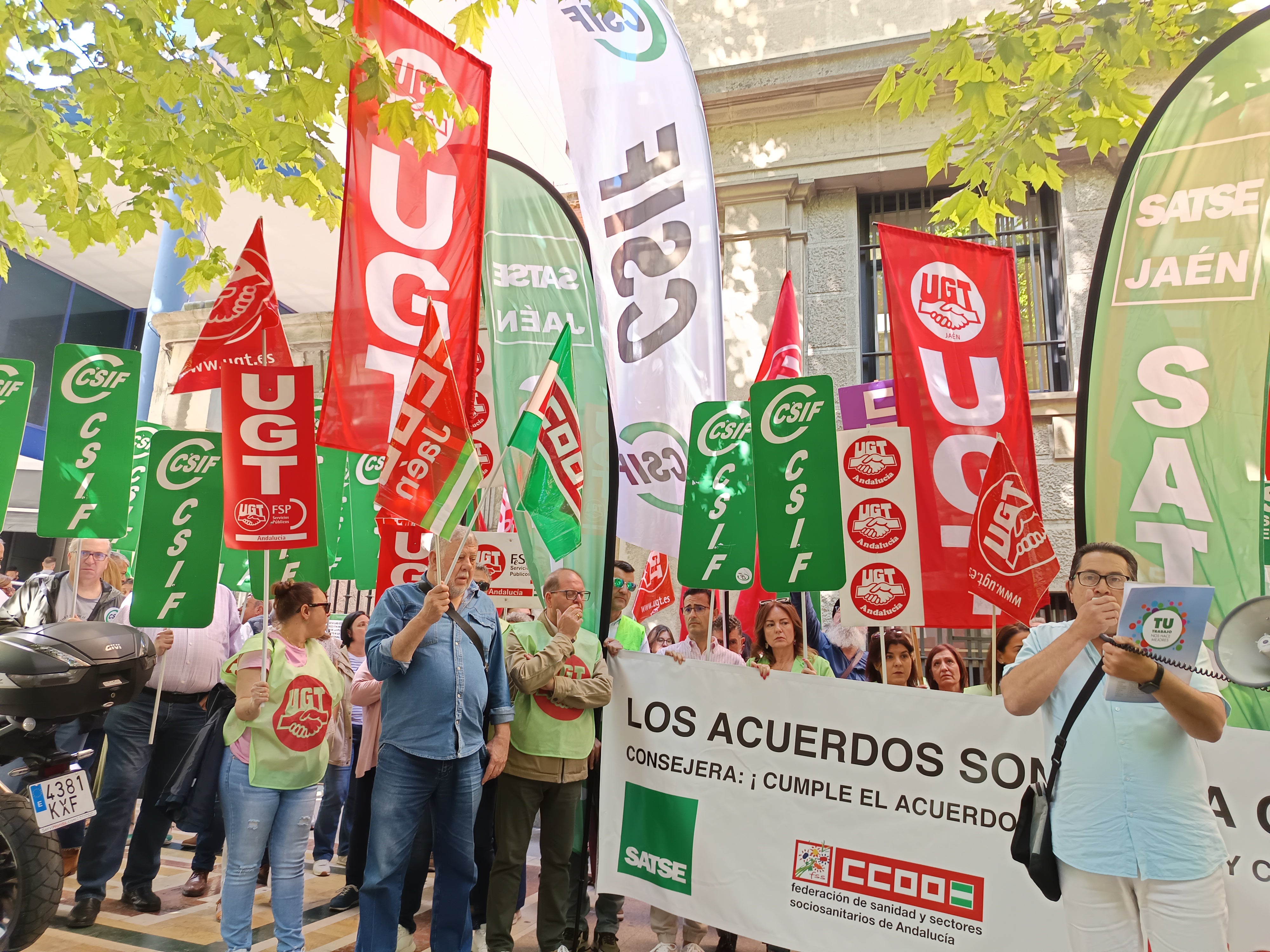 Protesta sindical por los incumplimientos de la Consejería de Salud.