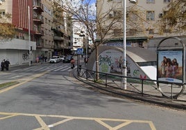 Zona donde se ha producido el suceso, en la esquina de Recogias con Camino de Ronda