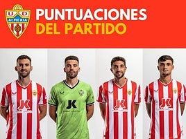 Las puntuaciones del UD Almería 6 - 1 Cádiz CF