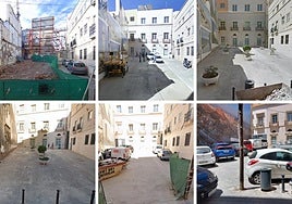 Imágenes del mismo solar en los años 2008, 2011, 2015 (arriba) y 2019, 2022 y 2024 (abajo).