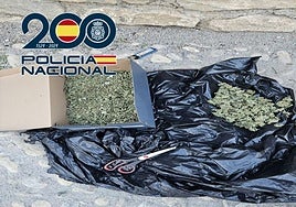 Sorprenden a un hombre con 22 detenciones previas cortando marihuana en plena calle en Granada