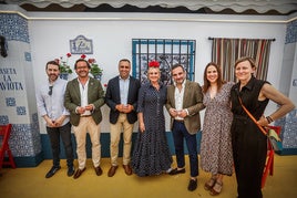 Sergio G. Hueso, Antonio Granados, Francis Rodríguez, Marifrán Carazo, Quico Chirino, Laura Ubago y Viki Cobo, en La Gaviota.