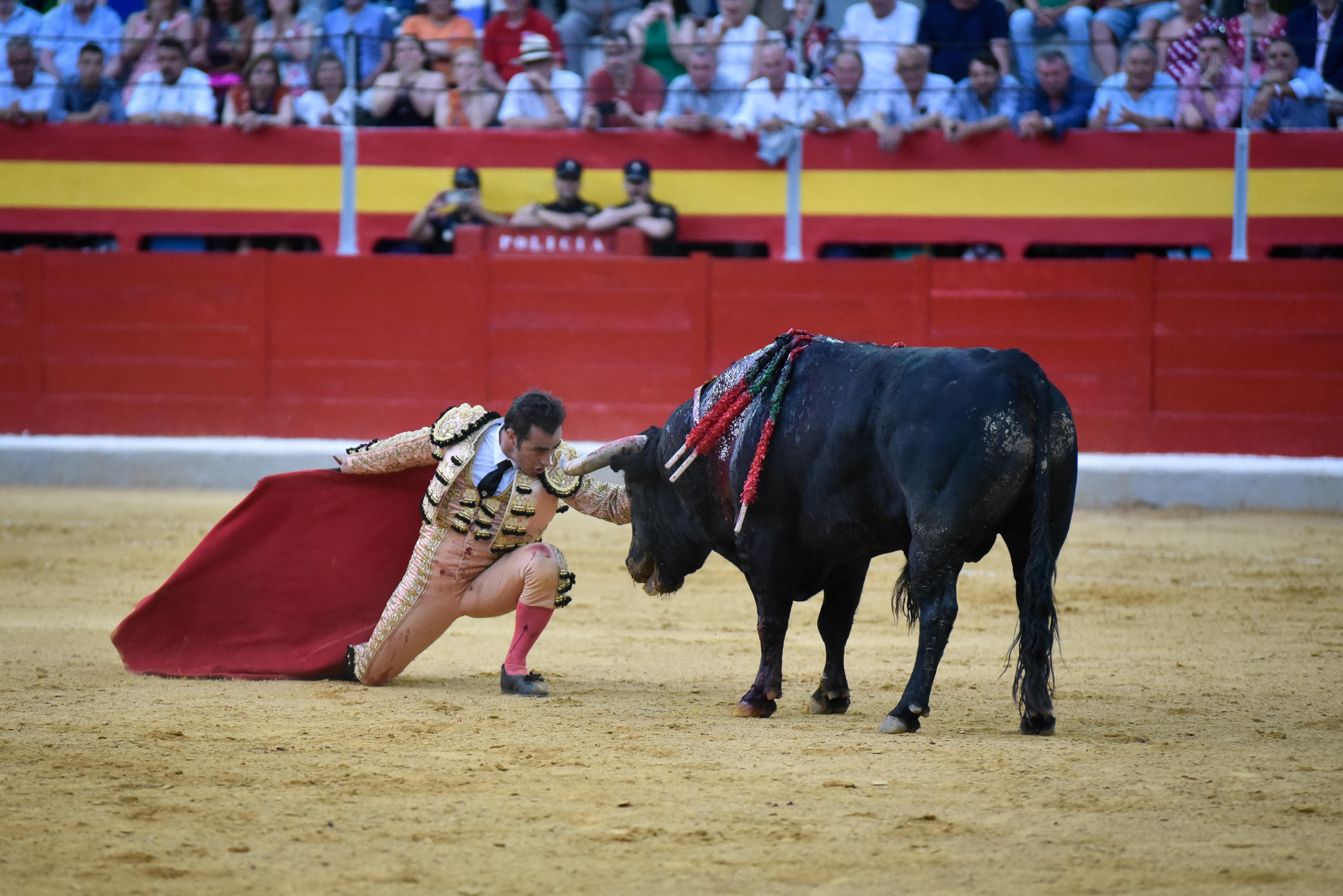 El Fandi se adorna ante uno de los toros de su lote.