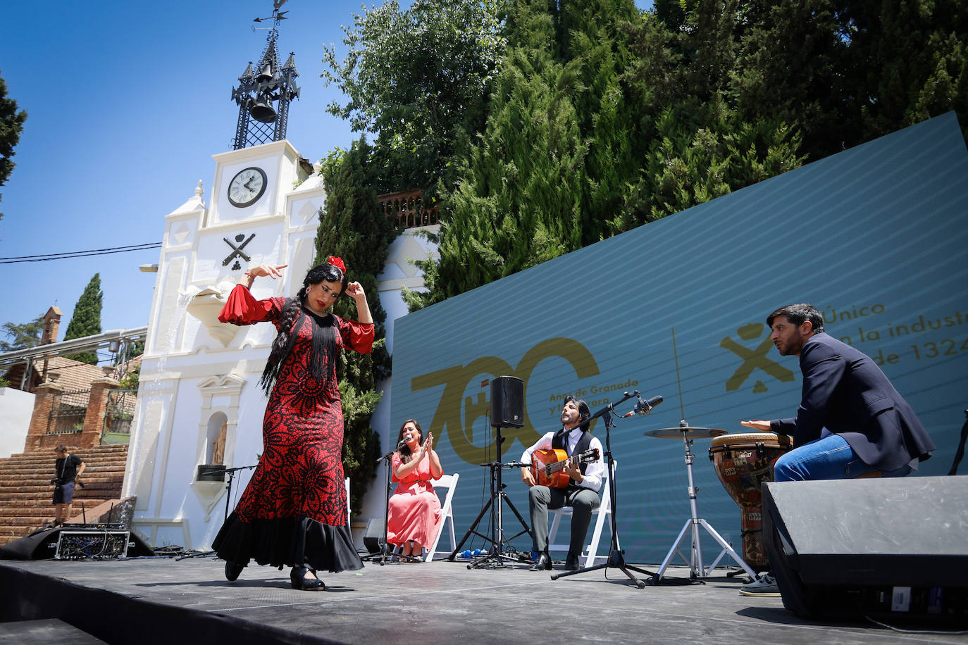 Imagen secundaria 1 - Momentos de la celebración del 700 aniversario de la Fábrica de Municiones de Granada.