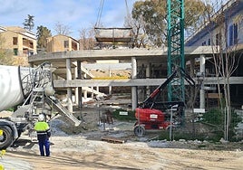 Construcción del centro de salud Alameda en la capital jienense, el pasado mes de marzo.