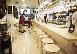 Un bar del norte de España, durante el confinamiento.