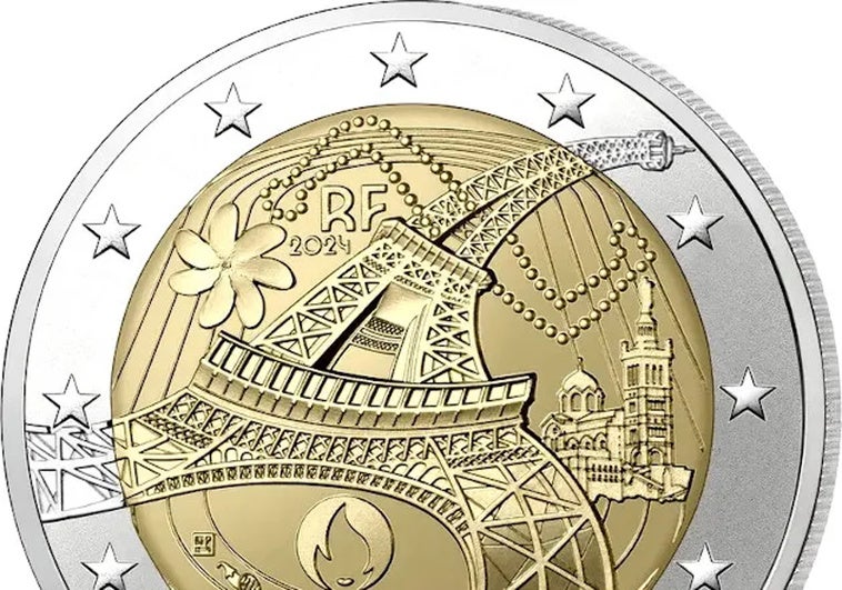 Una de las monedas conmemorativas de los JJOO de París 2024.