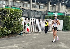 Alberto Amezcua, durante la carrera.