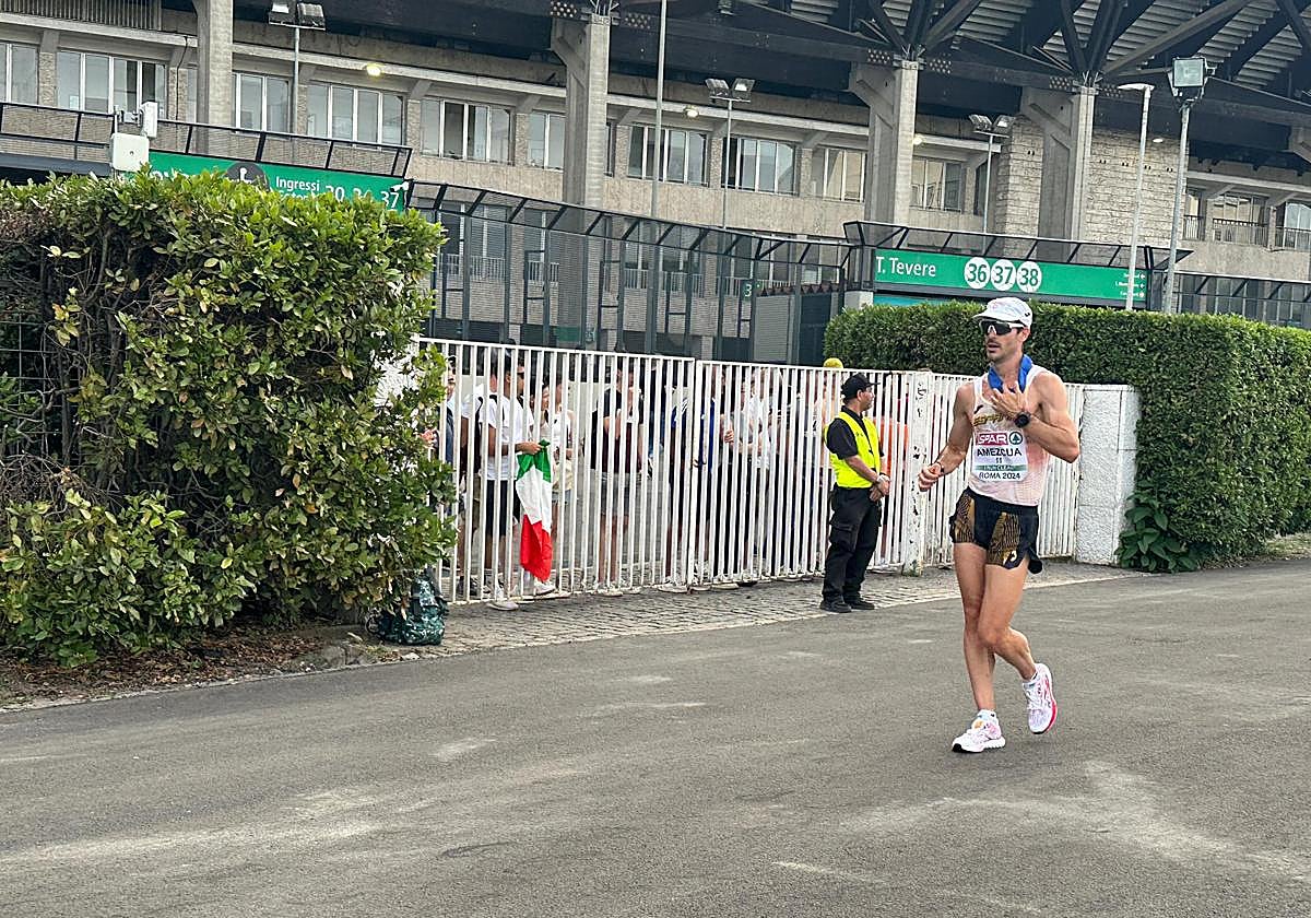 Alberto Amezcua, durante la carrera.