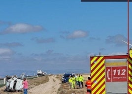 El vechículo tras el accidente.