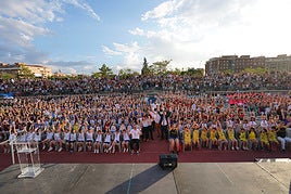 Un momento de la entrega de premios de los Juegos Deportivos Municipales.