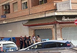 Policía Nacional en la intervención.